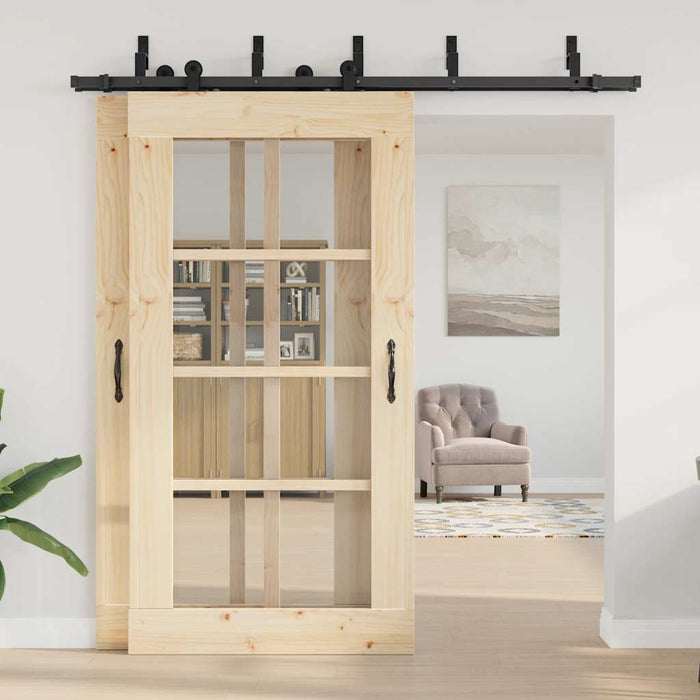 Set feronerie pentru uși glisante, negru, 213,5 cm, oțel - WALTI WALTI