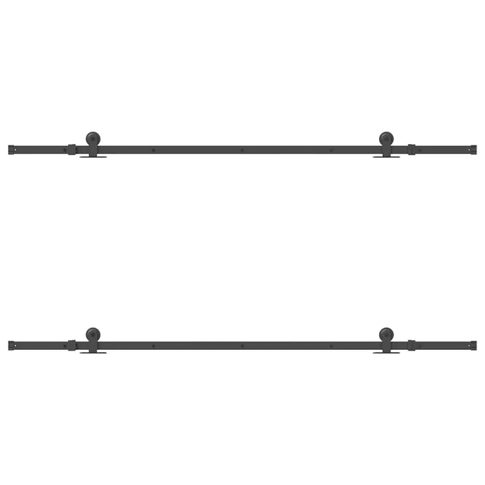 Set feronerie pentru uși glisante, negru, 213,5 cm, oțel - WALTI WALTI