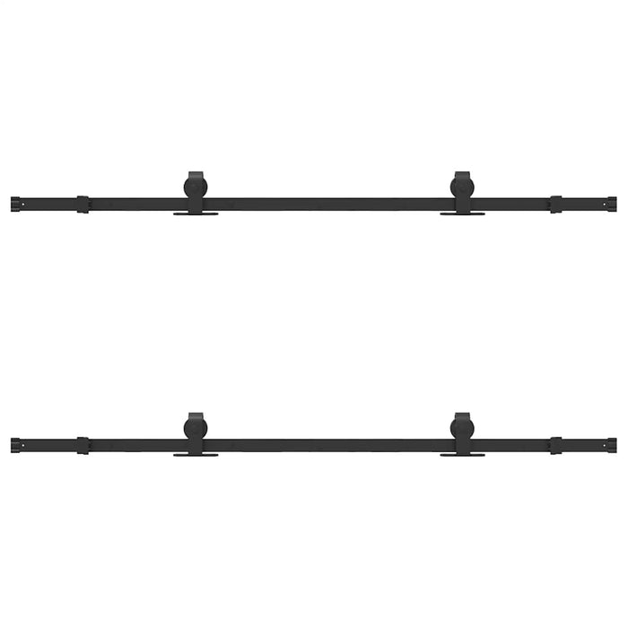 Set feronerie pentru ușă glisantă, negru, 183 cm, oțel - WALTI WALTI