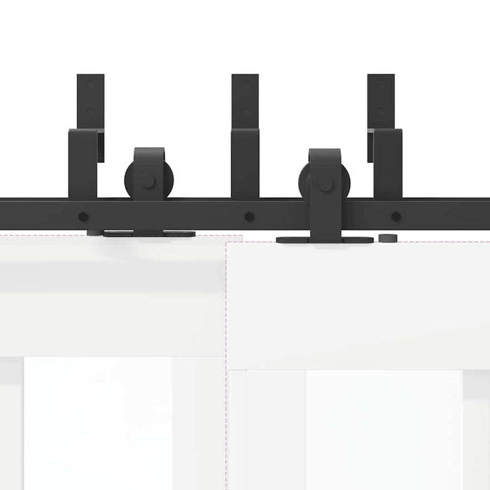 Set feronerie pentru ușă glisantă, negru, 183 cm, oțel - WALTI WALTI