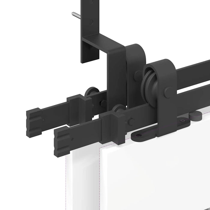 Set feronerie pentru ușă glisantă, negru, 183 cm, oțel - WALTI WALTI