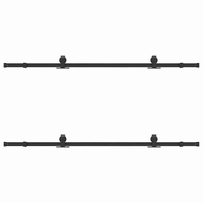 Set feronerie pentru uși glisante, negru, 200 cm, oțel - WALTI WALTI