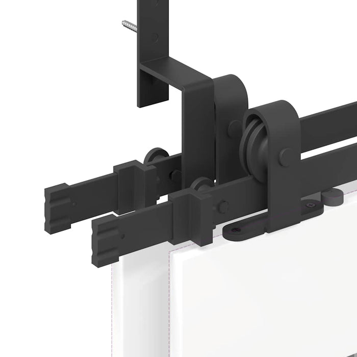 Set feronerie pentru uși glisante, negru, 200 cm, oțel - WALTI WALTI