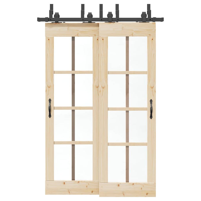 Set feronerie pentru uși glisante, negru, 152,5 cm, oțel - WALTI WALTI