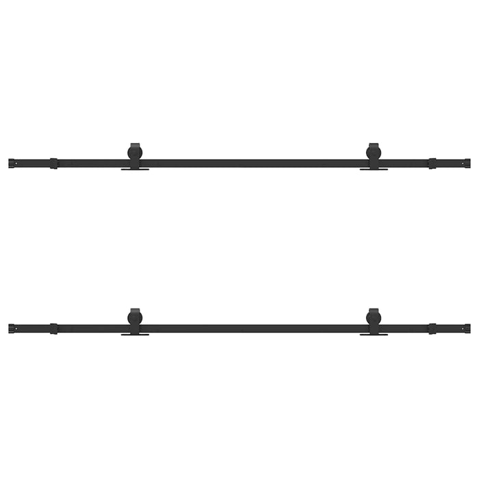 Set feronerie pentru uși glisante, negru, 213,5 cm, oțel - WALTI WALTI
