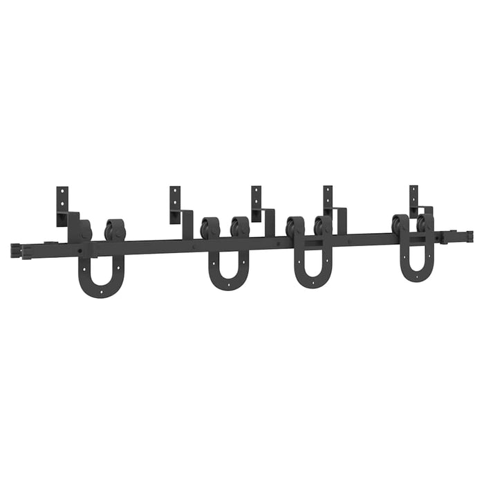Set feronerie pentru ușă glisantă, negru, 183 cm, oțel - WALTI WALTI