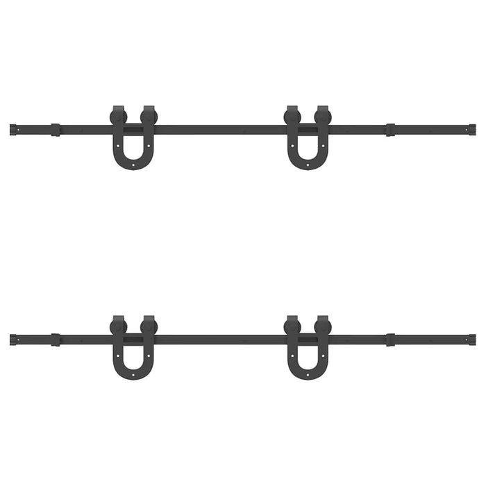Set feronerie pentru ușă glisantă, negru, 183 cm, oțel - WALTI WALTI