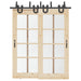 Set feronerie pentru ușă glisantă, negru, 183 cm, oțel - WALTI WALTI