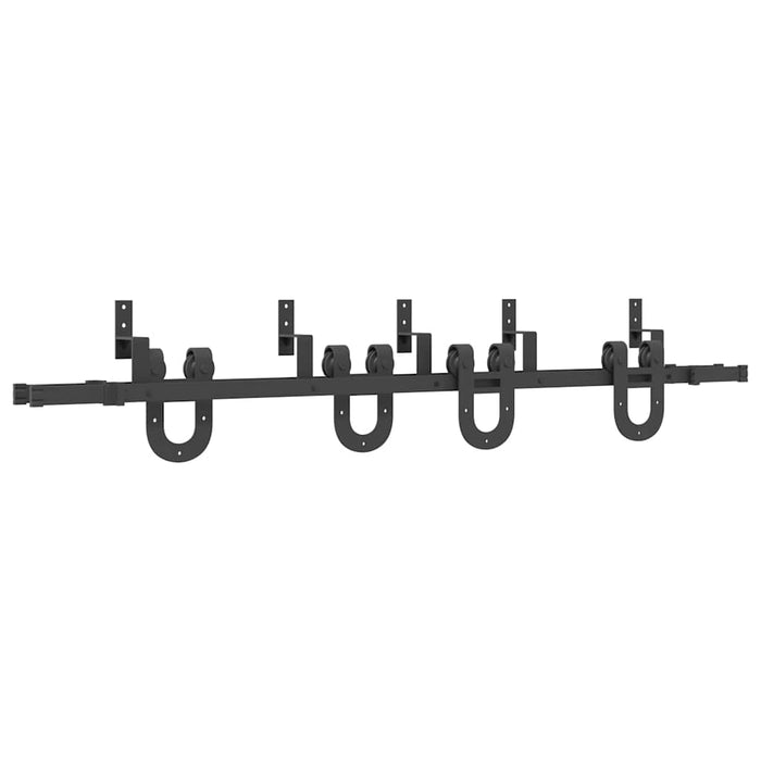 Set feronerie pentru uși glisante, negru, 200 cm, oțel - WALTI WALTI