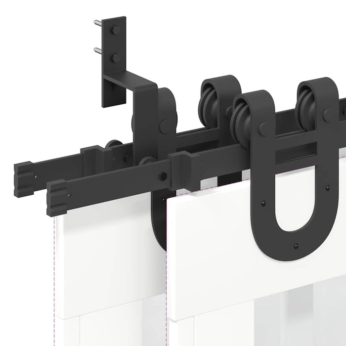 Set feronerie pentru uși glisante, negru, 200 cm, oțel - WALTI WALTI