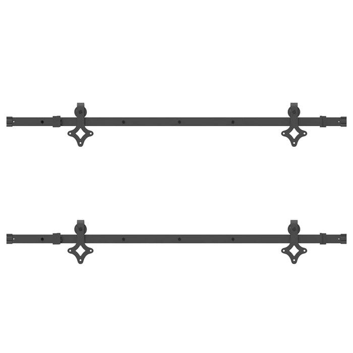 Set feronerie pentru uși glisante, negru, 152,5 cm, oțel - WALTI WALTI