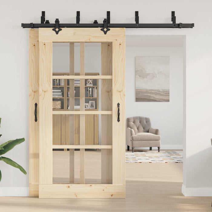 Set feronerie pentru uși glisante, negru, 213,5 cm, oțel - WALTI WALTI