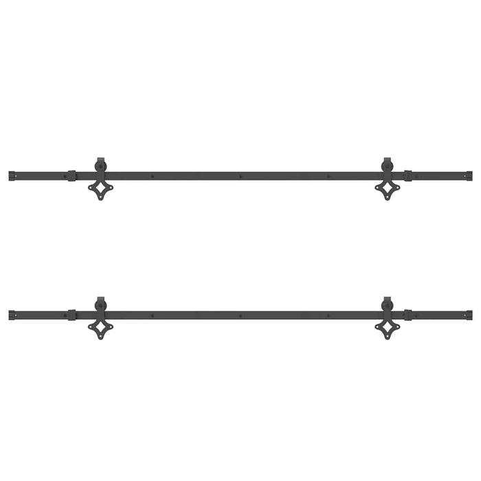 Set feronerie pentru uși glisante, negru, 213,5 cm, oțel - WALTI WALTI