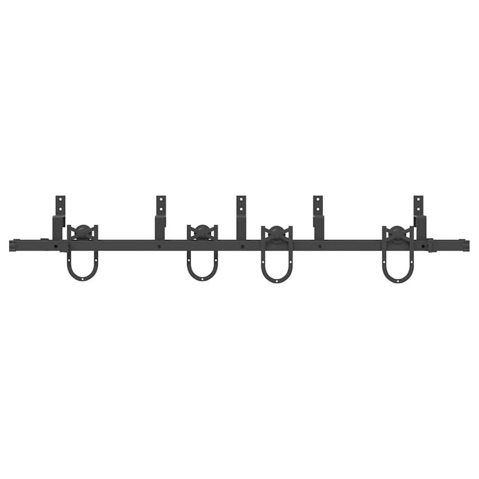 Set feronerie pentru ușă glisantă, negru, 183 cm, oțel WALTI