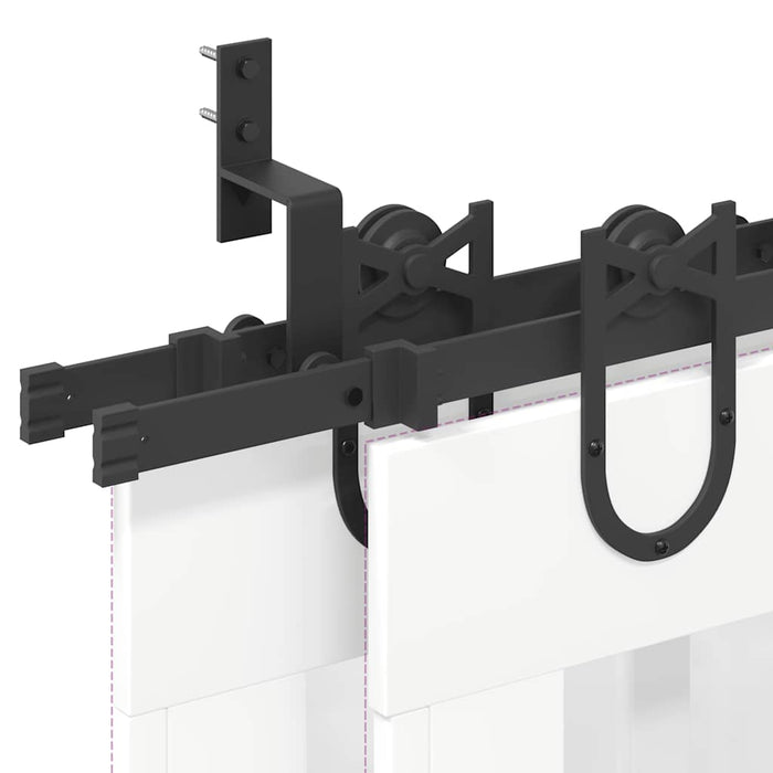 Set feronerie pentru ușă glisantă, negru, 183 cm, oțel WALTI