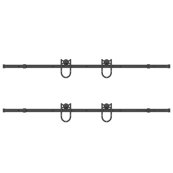 Set feronerie pentru uși glisante, negru, 200 cm, oțel - WALTI WALTI