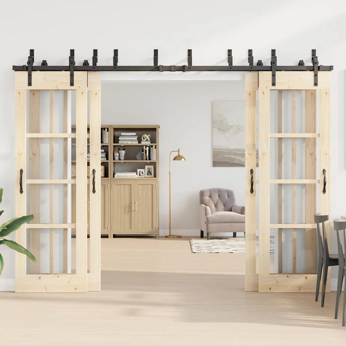 Set feronerie pentru uși glisante, negru, 305 cm, oțel - WALTI WALTI