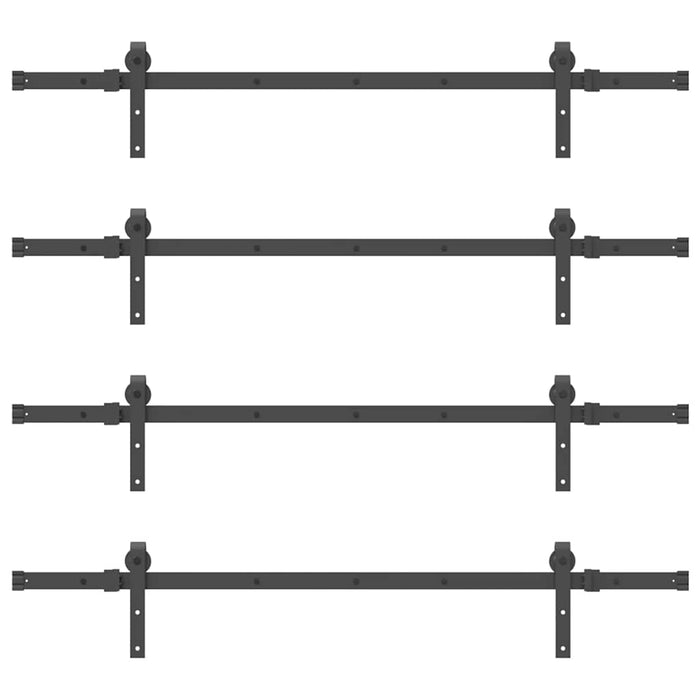 Set feronerie pentru uși glisante, negru, 305 cm, oțel - WALTI WALTI