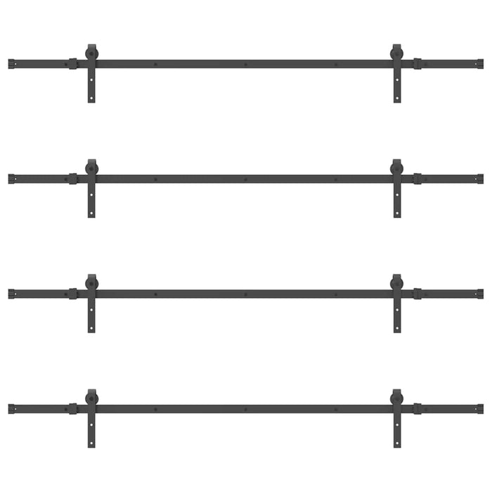Set feronerie pentru uși glisante, negru, 427 cm, oțel - WALTI WALTI