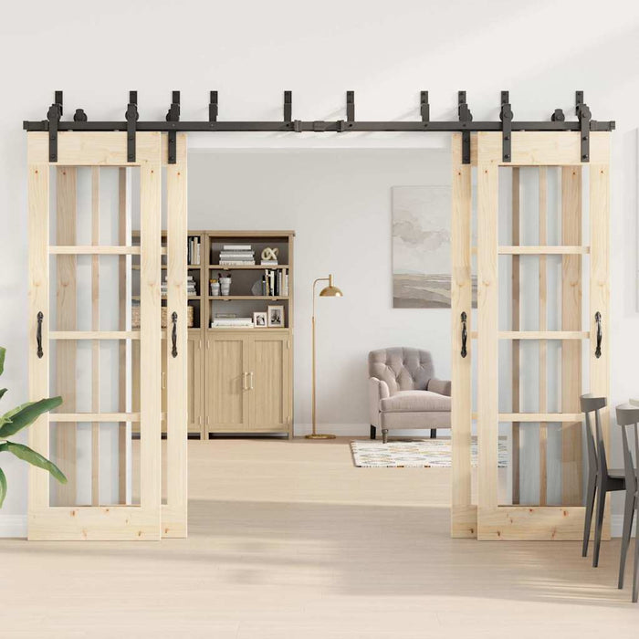 Set feronerie pentru uși glisante, negru, 305 cm, oțel - WALTI WALTI