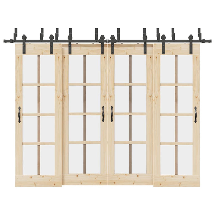 Set feronerie pentru uși glisante, negru, 305 cm, oțel - WALTI WALTI