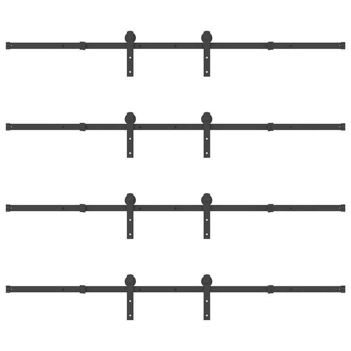 Set feronerie pentru uși glisante, negru, 427 cm, oțel - WALTI WALTI
