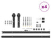 Set feronerie pentru uși glisante, negru, 427 cm, oțel - WALTI WALTI