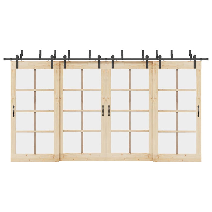 Set feronerie pentru uși glisante, negru, 427 cm, oțel - WALTI WALTI