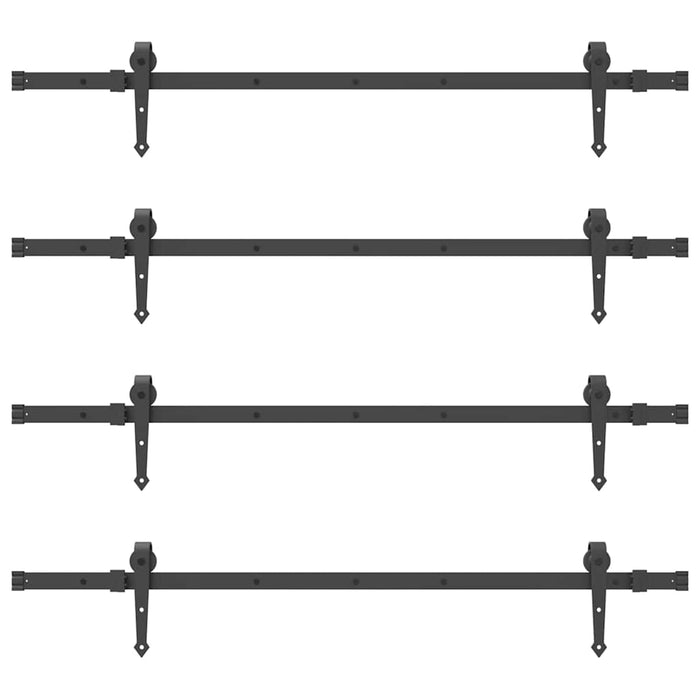 Set feronerie pentru uși glisante, negru, 305 cm, oțel - WALTI WALTI