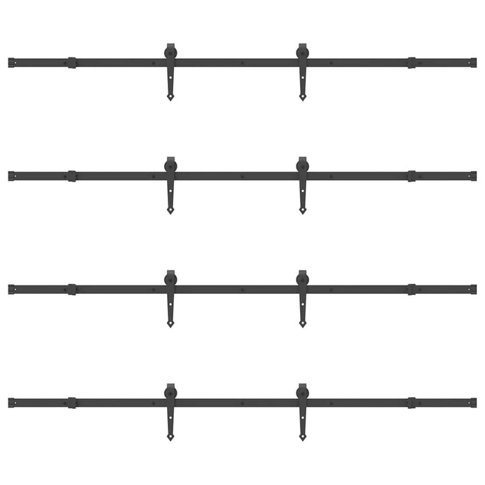Set feronerie pentru uși glisante, negru, 427 cm, oțel - WALTI WALTI