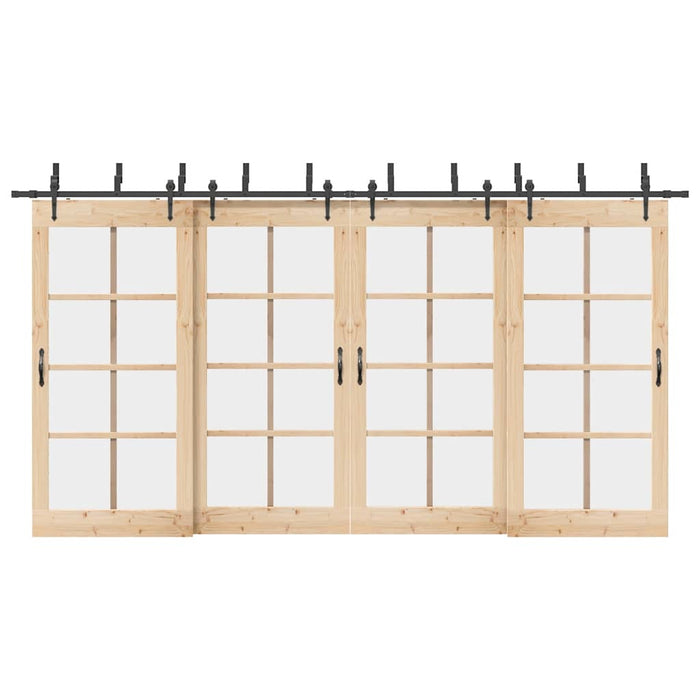 Set feronerie pentru uși glisante, negru, 427 cm, oțel - WALTI WALTI