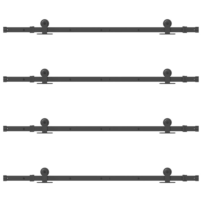 Set feronerie pentru uși glisante, negru, 305 cm, oțel - WALTI WALTI