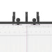 Set feronerie pentru uși glisante, negru, 305 cm, oțel - WALTI WALTI