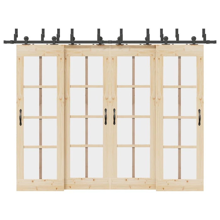 Set feronerie pentru uși glisante, negru, 305 cm, oțel - WALTI WALTI