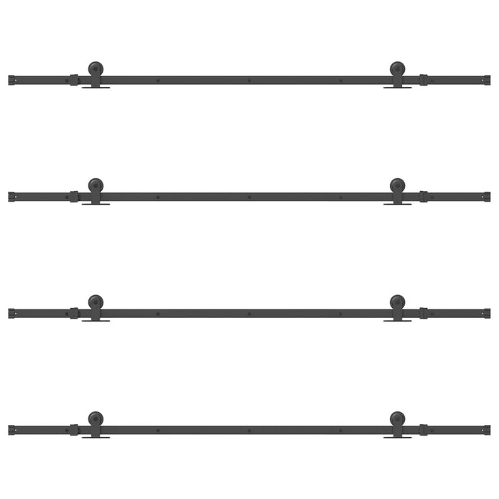 Set feronerie pentru uși glisante, negru, 427 cm, oțel - WALTI WALTI