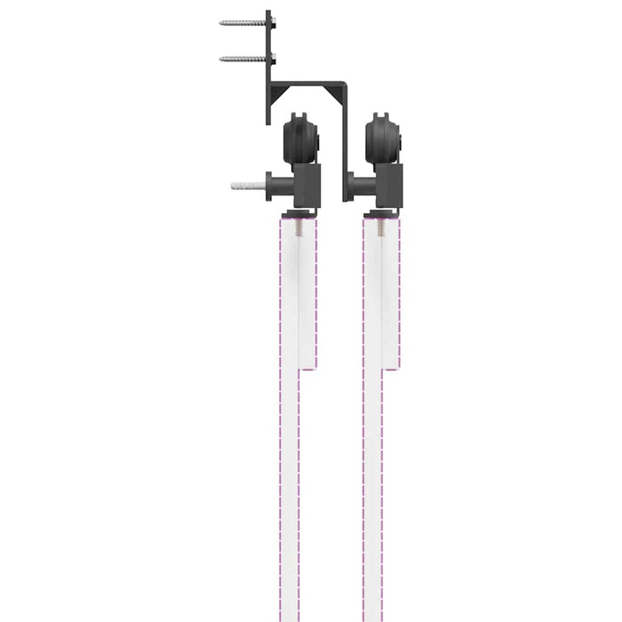 Set feronerie pentru uși glisante, negru, 427 cm, oțel - WALTI WALTI