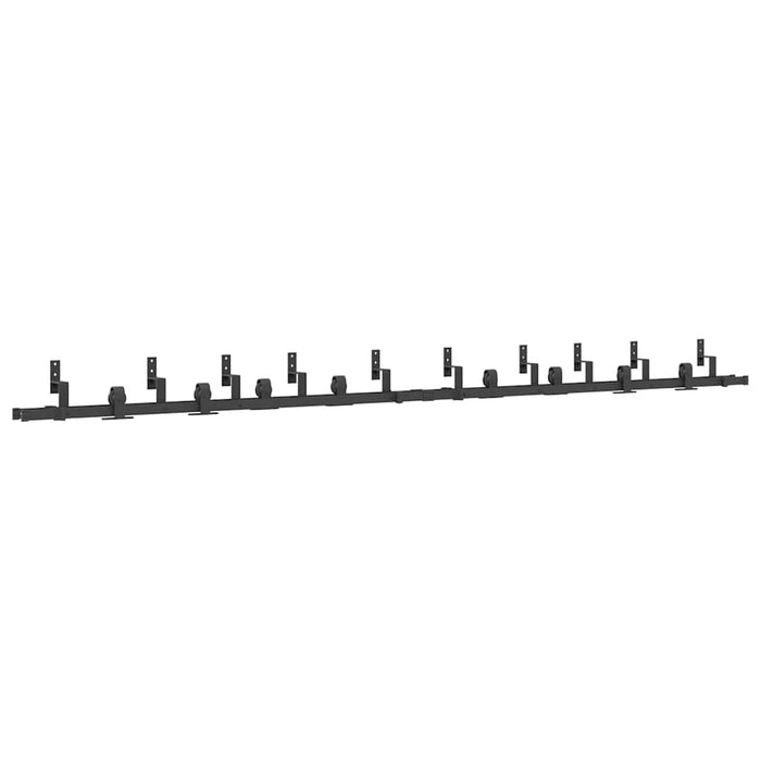 Set feronerie pentru uși glisante, negru, 366 cm, oțel WALTI