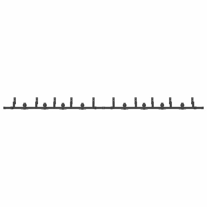 Set feronerie pentru uși glisante, negru, 366 cm, oțel WALTI