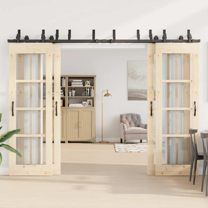 Set feronerie pentru uși glisante, negru, 305 cm, oțel - WALTI WALTI