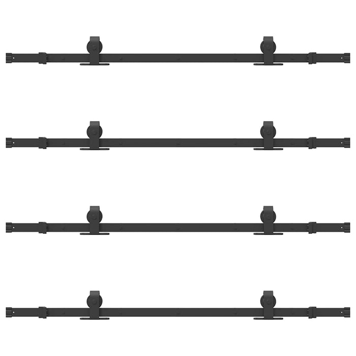 Set feronerie pentru uși glisante, negru, 305 cm, oțel - WALTI WALTI