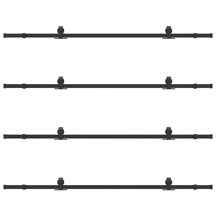 Set feronerie pentru uși glisante, negru, 427 cm, oțel - WALTI WALTI