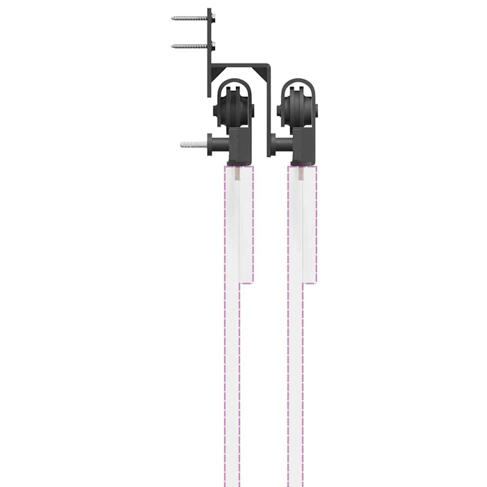 Set feronerie pentru uși glisante, negru, 427 cm, oțel - WALTI WALTI