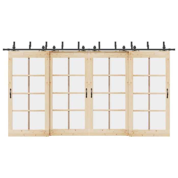 Set feronerie pentru uși glisante, negru, 427 cm, oțel - WALTI WALTI