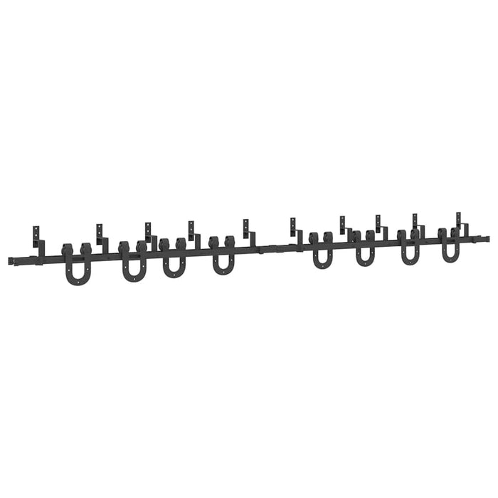 Set feronerie pentru uși glisante, negru, 366 cm, oțel WALTI