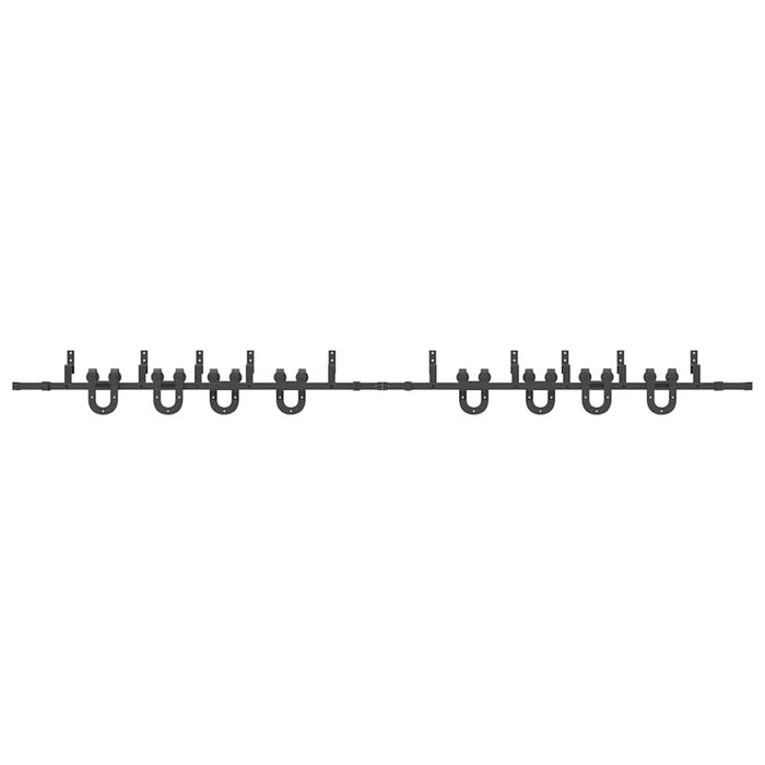Set feronerie pentru uși glisante, negru, 400 cm, oțel WALTI