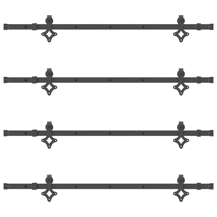 Set feronerie pentru uși glisante, negru, 305 cm, oțel - WALTI WALTI