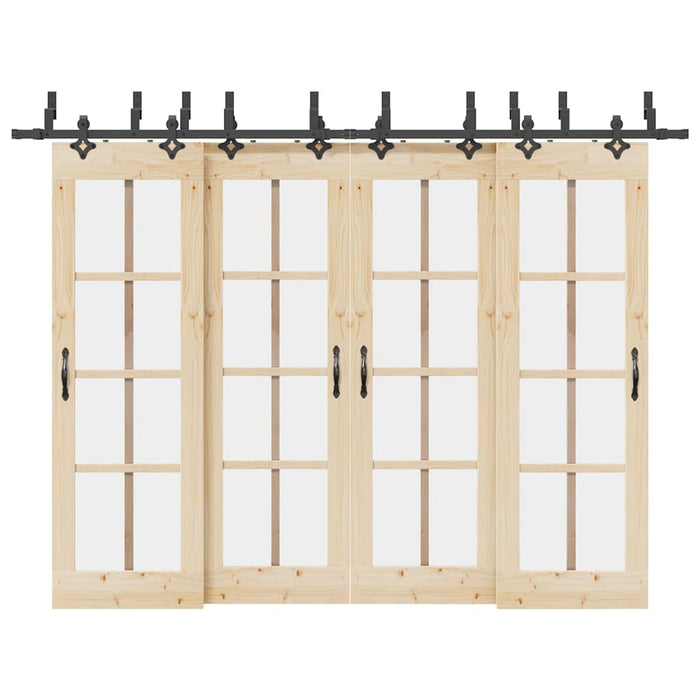 Set feronerie pentru uși glisante, negru, 305 cm, oțel - WALTI WALTI