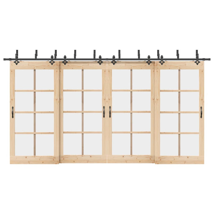 Set feronerie pentru uși glisante, negru, 427 cm, oțel - WALTI WALTI