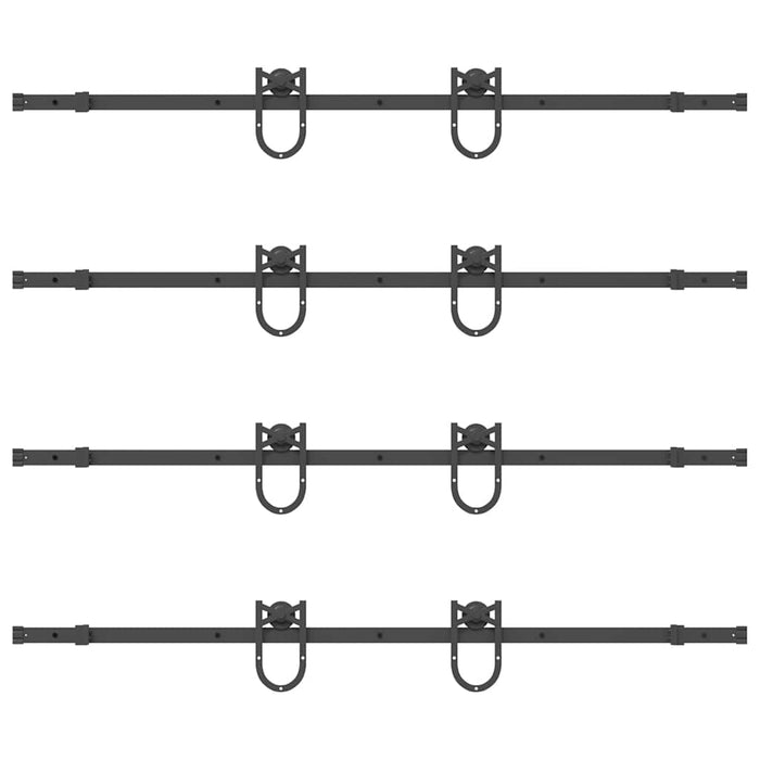 Set feronerie pentru uși glisante, negru, 366 cm, oțel - WALTI WALTI
