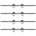Set feronerie pentru uși glisante, negru, 400 cm, oțel - WALTI WALTI